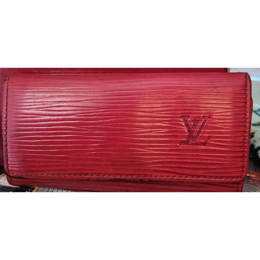 Louis Vuitton Key Holder, Red Leather, Vintage